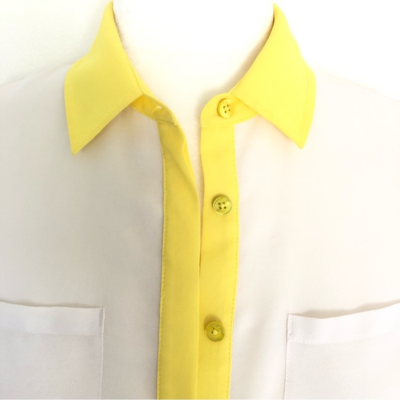 A|X Armani Exchange Cream Silk Sheer Button Down Shirt Top Women"s Size XS - Picture 6 of 13